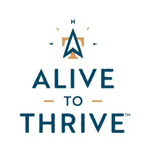 Alive to Thrive logo stacked vertically
